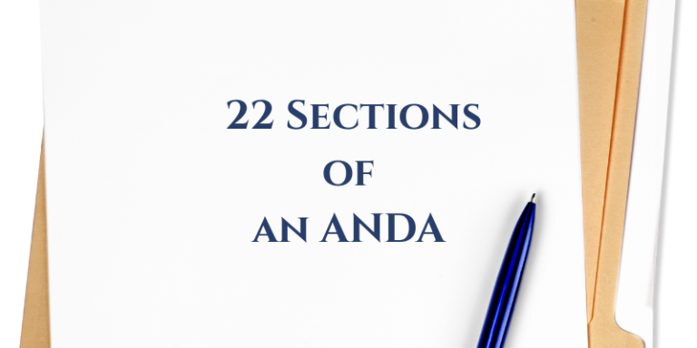 22 Sections of an ANDA